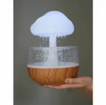 Rain Cloud Night Light Humidifier with Raining Water Drop Sound Oil Diffuser for Bedroom - Image 2
