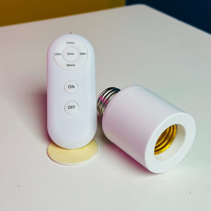 IMG_9211-1-800x800 E27 Smart Lamp Holder with Wireless Remote & Timer - Image 1